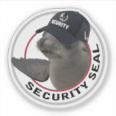 Gecertificeerd Veiligheidszegel | Deadpan Vinyl St Sticker (Voorkant)