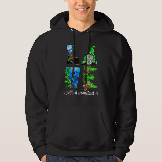 Gecertificeerd Verpleegkundig Assistent Love World Hoodie (Voorkant)