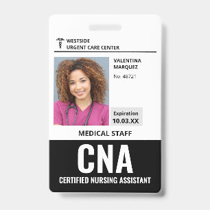 Gecertificeerd Verpleegkundige Assistent CNA ID Pa Badge