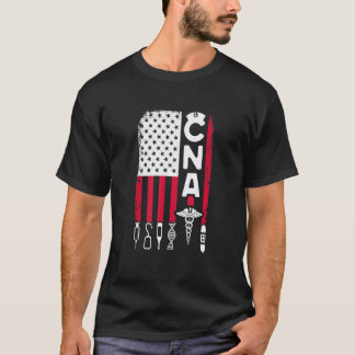 Gecertificeerd Verpleegkundige Assistent CNA Vlag  T-shirt