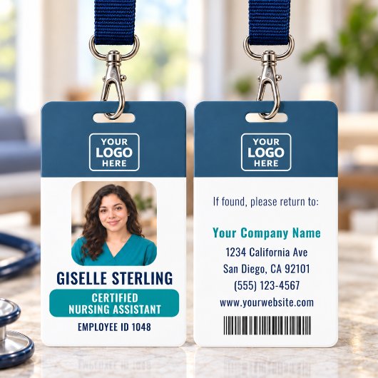 Gecertificeerd Verpleegkundige Foto Bar Code Badge