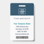 Gecertificeerd Verpleegkundige Foto Bar Code Badge (Achterkant)