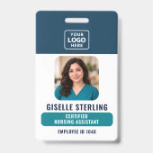 Gecertificeerd Verpleegkundige Foto Bar Code Badge (Voorzijde)