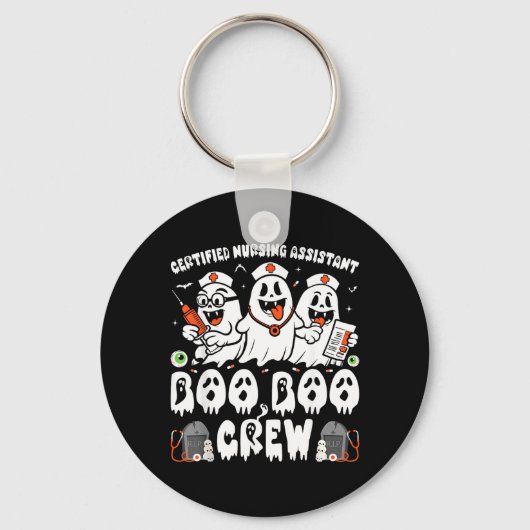 Gecertificeerd Verpleegkundige Halloween Geest CNA Sleutelhanger (Voorkant)