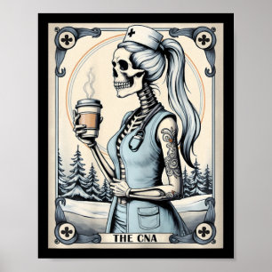 Gecertificeerd Verpleegkundige Istant Tarot Kaart Poster