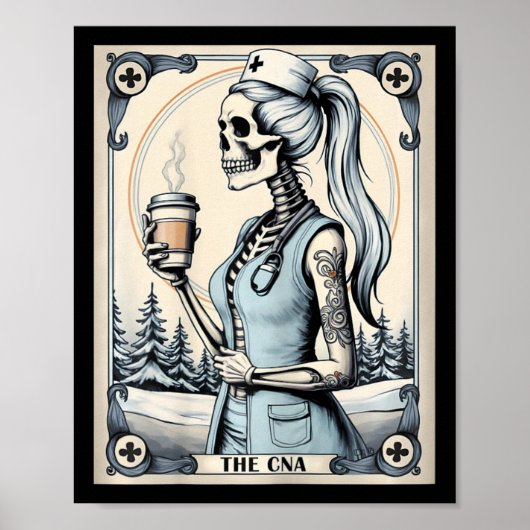 Gecertificeerd Verpleegkundige Istant Tarot Kaart Poster (Voorkant)