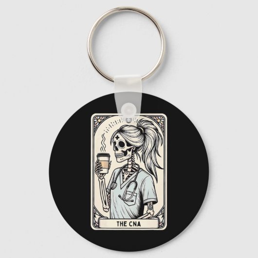 Gecertificeerd Verpleegkundige Istant Tarot Kaart Sleutelhanger (Voorkant)