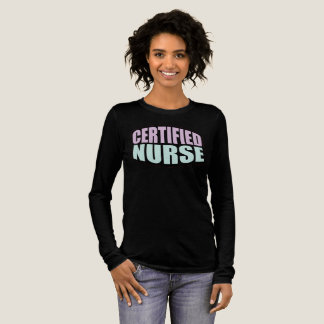 Gecertificeerd verpleegster cadeau typografie Tri-Blend shirt