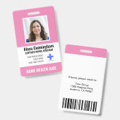 Gecertificeerd Verpleegster Foto ID Badge (Voor- en achterkant)
