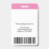 Gecertificeerd Verpleegster Foto ID Badge (Achterkant)