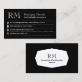 Gecertificeerd Visitekaartje van openbare accounta (Voorkant / Achterkant)