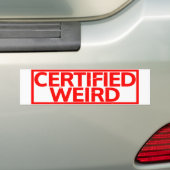 Gecertificeerd vogelstempel bumpersticker (Op auto)