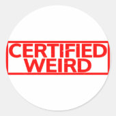 Gecertificeerd vogelstempel ronde sticker (Voorkant)