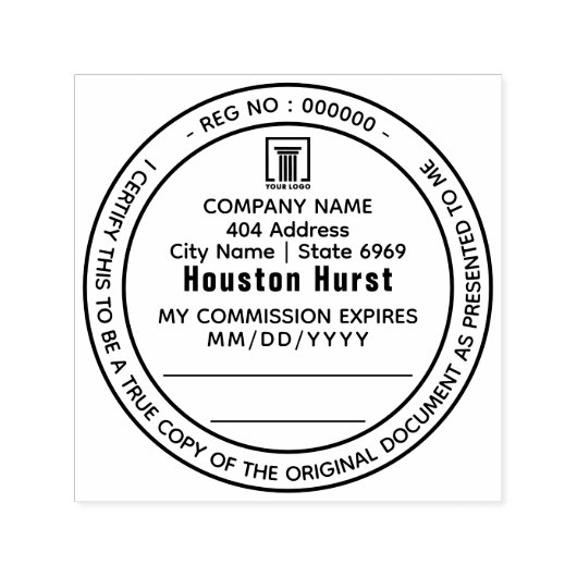 Gecertificeerd voor eensluidend afschrift notaris   zelfinktende stempel (Design)