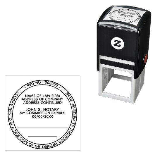 Gecertificeerd voor eensluidend afschrift notaris   zelfinktende stempel (In situ)