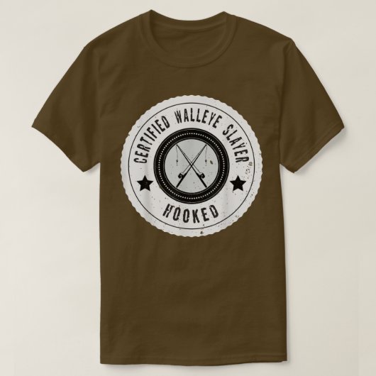 Gecertificeerd Walleye Slayer  Walleye Fishdesig T-shirt (Design voorkant)