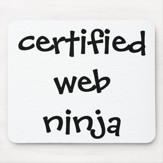 gecertificeerd web ninja muismat (Voorkant)