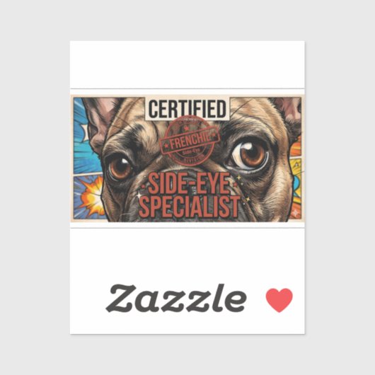 Gecertificeerd Zijdelingse Blik Specialist Grappig Sticker (Vel)