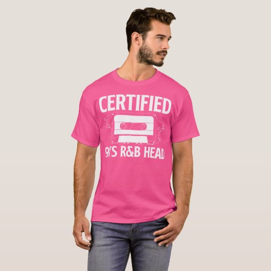 Gecertificeerde 90S RB Music Lover Head T-shirt (Voorkant volledig)