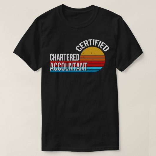 Gecertificeerde accountant Retro  Aesth T-shirt (Design voorkant)