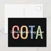 Gecertificeerde assistent voor ergotherapie OTA Briefkaart (Voorkant / Achterkant)