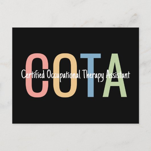 Gecertificeerde assistent voor ergotherapie OTA Briefkaart (Voorkant)