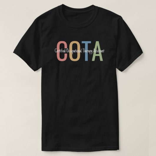 Gecertificeerde assistent voor ergotherapie OTA T-shirt (Design voorkant)