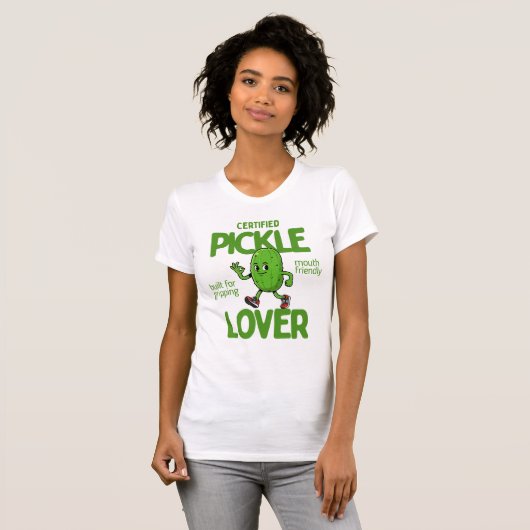 Gecertificeerde Augurkenliefhebber Schattig Grappi T-shirt (Voorkant volledig)