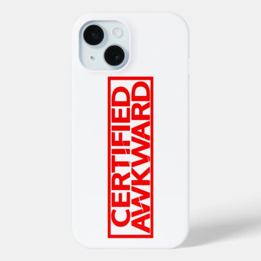 Gecertificeerde Awkward Stamp Case-Mate iPhone Case (Achterkant)