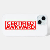Gecertificeerde Awkward Stamp Case-Mate iPhone Case (Achterkant (horizontaal))