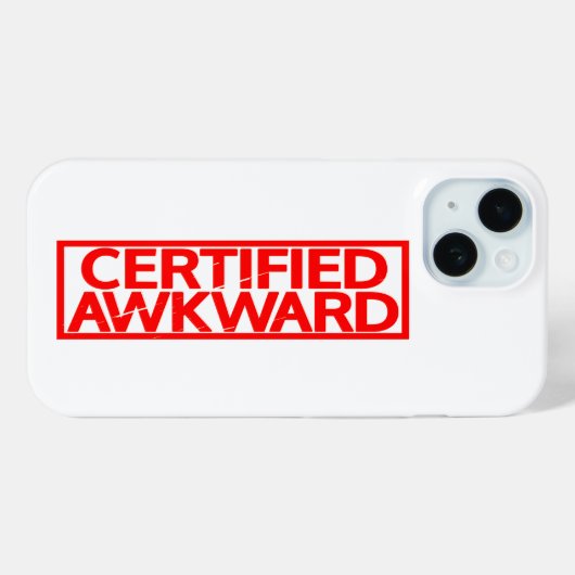 Gecertificeerde Awkward Stamp Case-Mate iPhone Case (Achterkant (horizontaal))