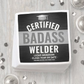 Gecertificeerde Badass Welder Graduation Party Zwa Servet