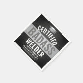Gecertificeerde Badass Welder Graduation Party Zwa Servet (Hoek)