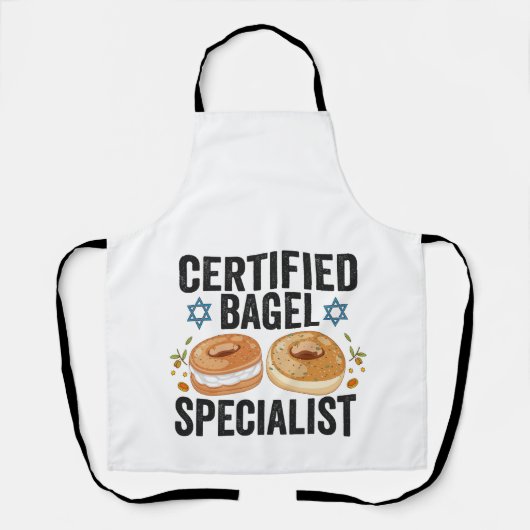 Gecertificeerde Bagel Specialist Grappige Joodse C Schort (Voorkant)