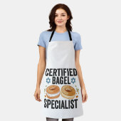 Gecertificeerde Bagel Specialist Grappige Joodse C Schort (Gedragen)