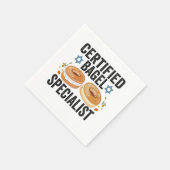 Gecertificeerde Bagel Specialist Grappige Joodse C Servet (Hoek)