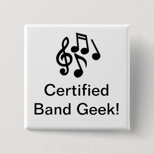 Gecertificeerde band geek Button (Voorkant)