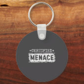 Gecertificeerde bedreiging Grappige humor grap Sar Sleutelhanger (Voorkant)