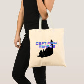Gecertificeerde bedreiging paars tote bag (Voorkant (product))
