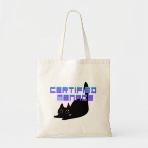 Gecertificeerde bedreiging paars tote bag