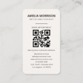 Gecertificeerde belastingaccountant moderne foto visitekaartje (Achterkant)