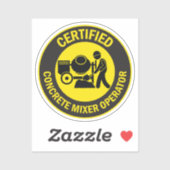 Gecertificeerde betonmixeroperator sticker (Vel)