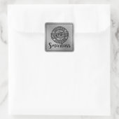 Gecertificeerde betweter vierkante sticker (Tas)