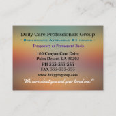 Gecertificeerde bloemige vrolijke professionele zo visitekaartje (Achterkant)