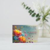 Gecertificeerde bloemige vrolijke professionele zo visitekaartje (Staand voorkant)