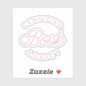 Gecertificeerde boekenverslaafde sticker (Vel)