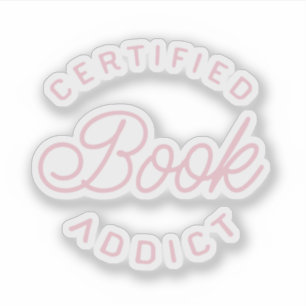 Gecertificeerde boekenverslaafde sticker