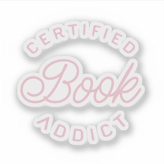 Gecertificeerde boekenverslaafde sticker (Voorkant)