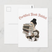 Gecertificeerde Boekverslaafde Briefkaart (Voorkant / Achterkant)