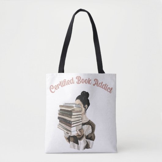 Gecertificeerde Boekverslaafde Tote Bag (Voorkant)